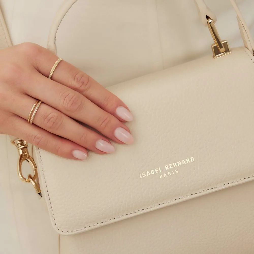 Isabel Bernard Femme Forte Heline Crème me Leren Handtas